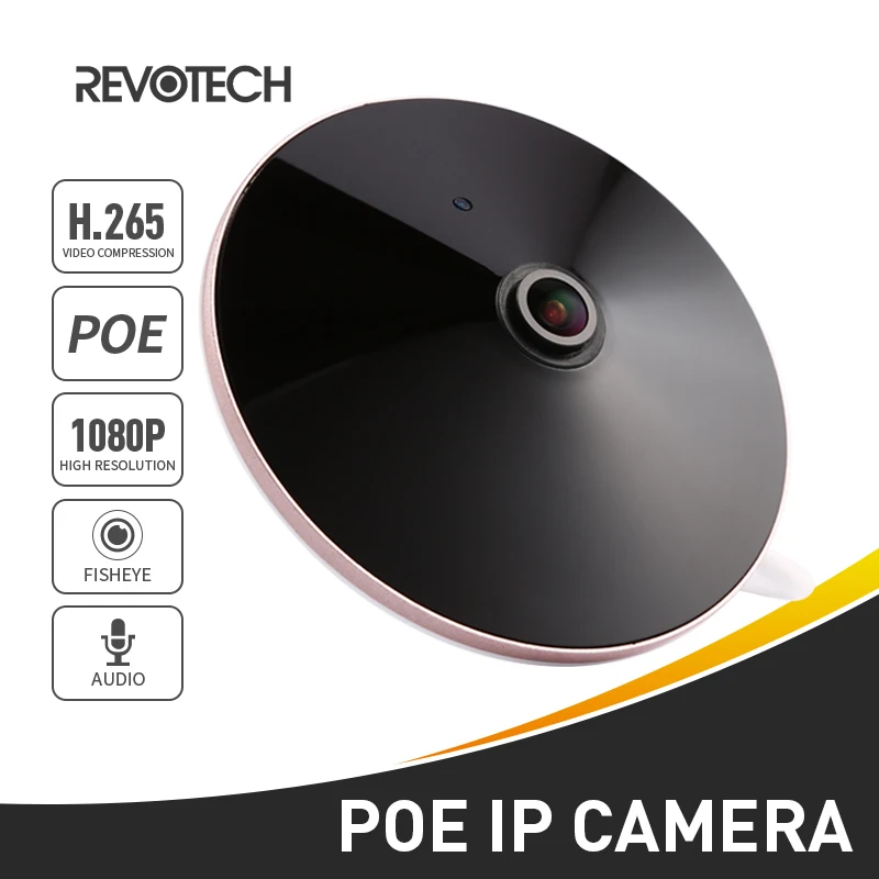 H.265 POE Audio FHD 1920 x 1080P 2.0MP Night Vision Fisheye Panoramic 18 LED IR IP Camera Security ONVIF P2P IP CCTV Cam