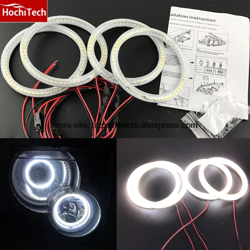 Ultra bright SMD white LED angel eyes halo ring kit daytime running