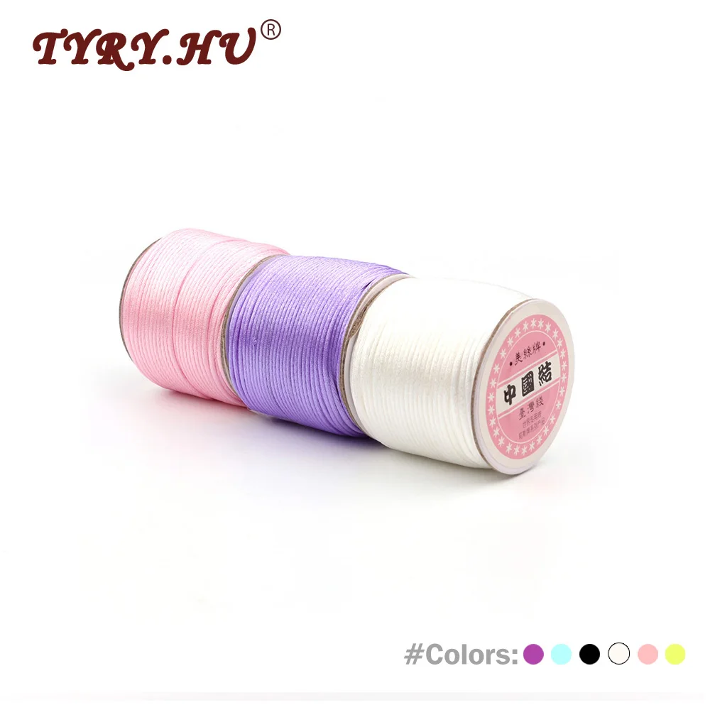 

TYRY.HU 45Meters 2mm Nylon Macrame Rope Baby Girl Jewelry Bracelet Braiding String Rope Baby Teething DIY Pacifier Clips Toys