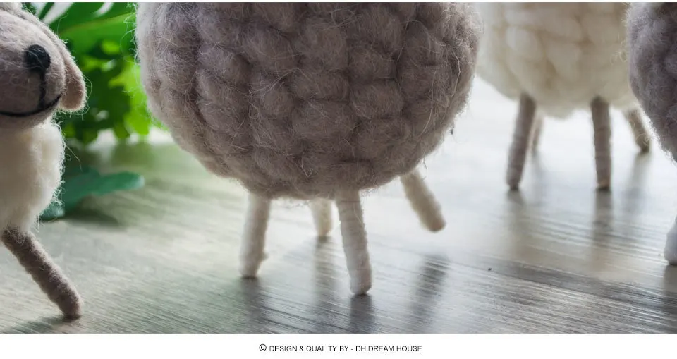 Genuine Northyle cute mini sheep wool miniature sheep craft figurine home decoration accessories christmas gift