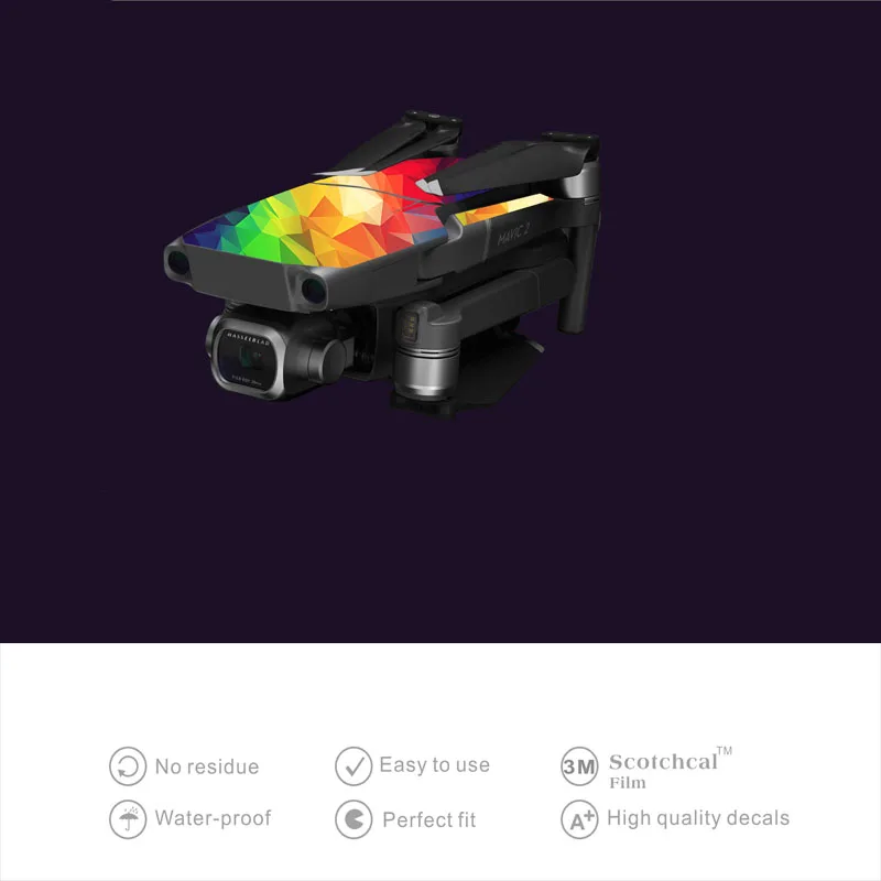 drone Sticker Kit body  battery  remote control Decals skin for DJI mavic 2 pro  Zoom drone accessories 1 (4)
