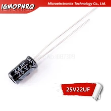 50 pces 25v22uf 4*7mm 22uf 25v 4x7mm alumínio capacitores eletrolíticos dip