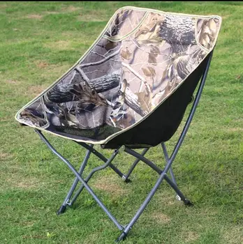 

Camouflage Outdoor Comfortable Folding fishing chair breathable Moon Chair Leisure chair Butterfly Chair