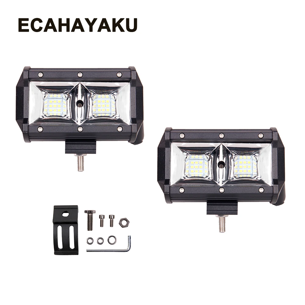 

ECAHAYAKU 5 inch 54W LED Light Bar Flood Combo Beam Off-road 12V 24V Work Lamp For ATV SUV 4WD 4X4 Boating Hunting Car styling