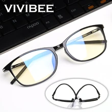 VIVIBEE okulary blokujące niebieskie światło komputerów mężczyźni Bluelight promieniowanie kobiety TR90 ochrona komputera Gaming Ray blokowanie UV Komputer Eyewear