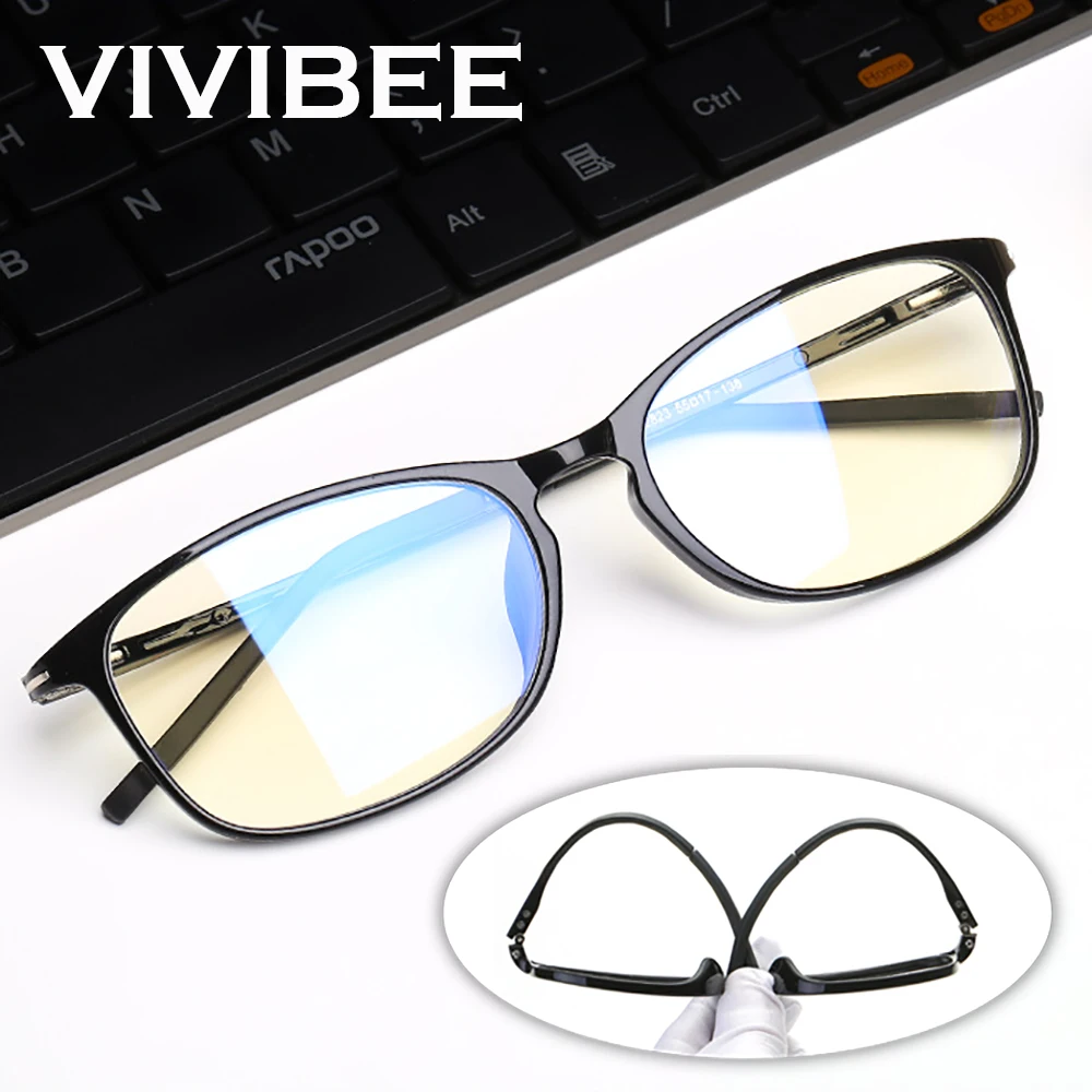 VIVIBEE occhiali Anti luce blu uomo Bluelight radiazioni donne TR90  protezione del Computer Gaming Ray Blocking UV Komputer Eyewear|Men's Blue  Light Blocking Glasses| - AliExpress