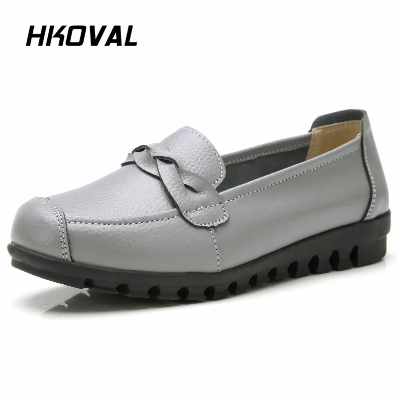 

HKOVAL Women Shoes Sneaker Loafers Flat Moccasins Oxfords Boat Cow Suede Leather Spring Autumn Female Ladies Shoe