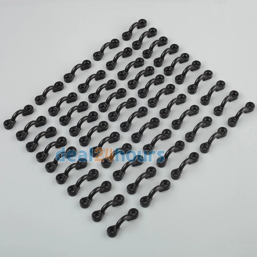 

50 Pcs Kayaks, Canoes or Boats Nylon Bungee Deck Loops Tie Down Pad Eye Black FREE Shipping