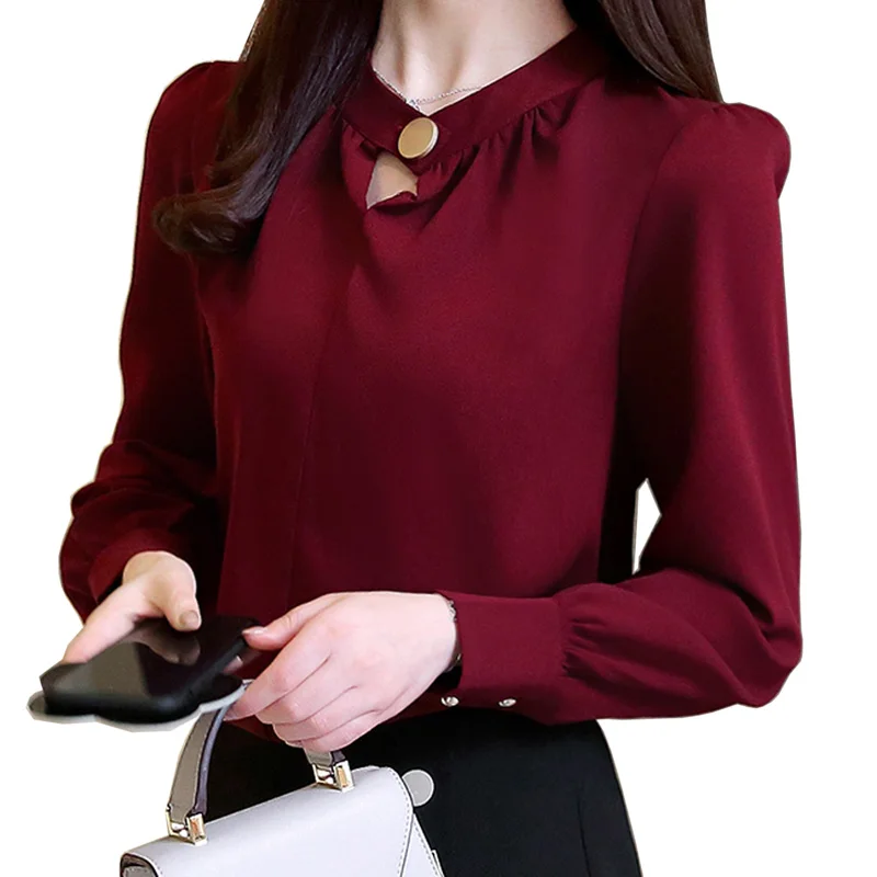 Women 2018 Spring Summer Fashion Formal Shirt Tops Female