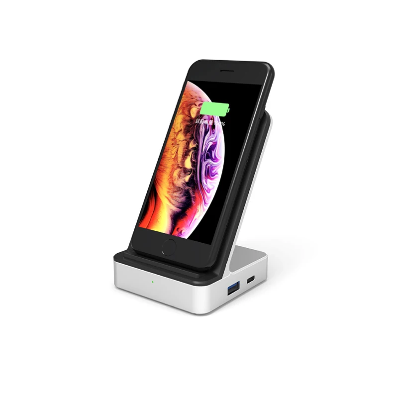 

10W QI Wireless PD Fast Charger USB C 3 IN 1 Compatibility with Samsung Galaxy S9/S9+ S8/S8+ Note 9,8 iPhone Series Smartphones