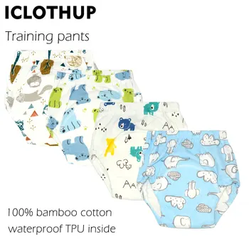 

ICLOTHUP 100% Bamboo Cotton Training Pants with 6 layers of gauze
