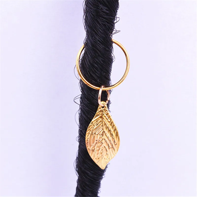 

20Pcs Gold Hair Cuff Clips Hair Pendant Charms Dreadlock Beads Adjustable Hair Dread Braids Rings Set Hair Tube Accessories C58