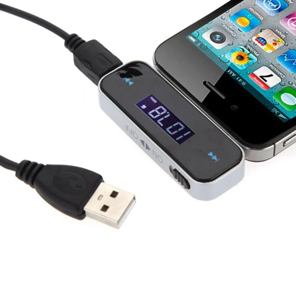 Mini Electronic Car Transmitter MP3 Player For Phone Wireless 3.5mm In-car Music Audio FM Transmitter Car Charger Radio Adapter