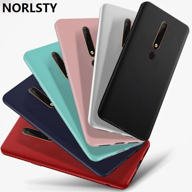 NORLSTY чехол для Nokia 2 1 3 5 6 плюс 5X Мягкие TPU матовый прозрачный силикон x6 9 2018 7 Plus