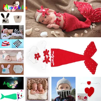 

Crochet Baby Photo Props Newborn Baby Boy Girl Cartoon Photography Props Infant Halloween Costume Outfits Clothing Set MZS-14037