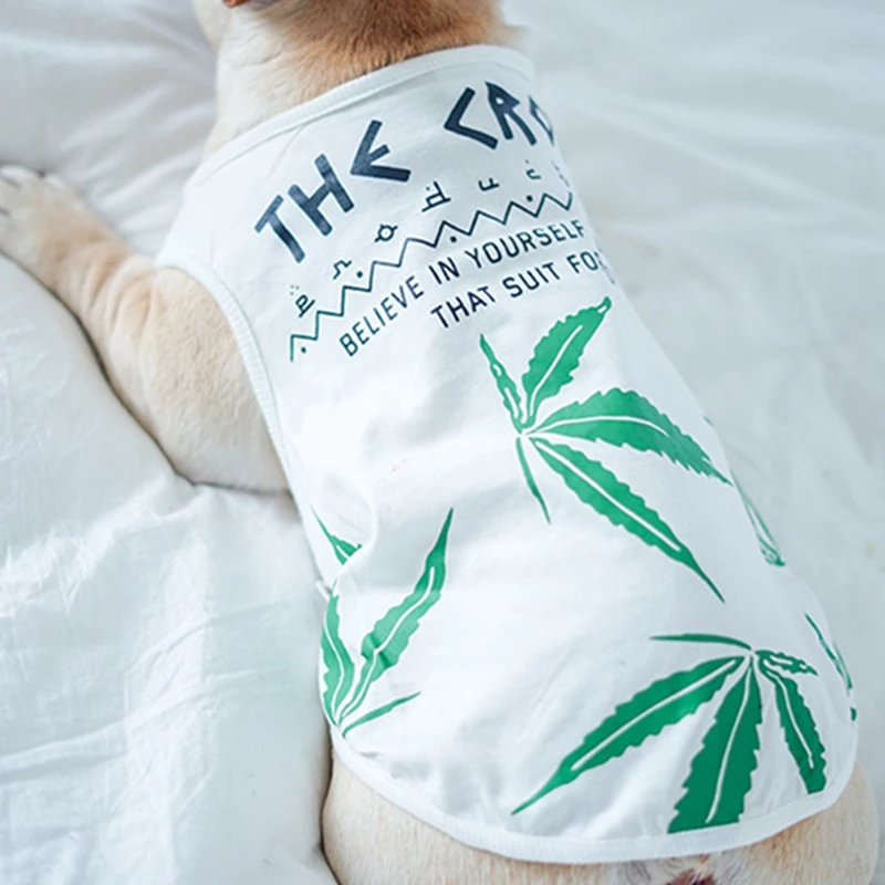 

Leisure Letter Chihuahua Dog Clothes For Puppy Outfits 2019 Summer Print Pet Clothes For Small Dog T-Shirt Overalls For Puppies