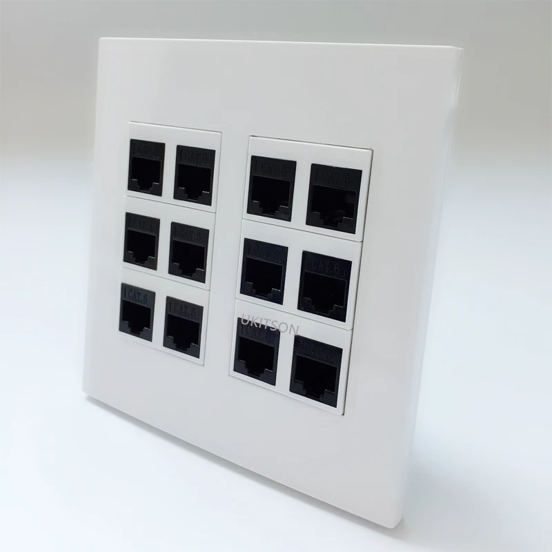 120x120mm 12 ports female to female CAT6 RJ45 Panel pic 3