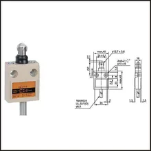 Switch travel limit switch 15A Electrical Safety Key Interlock switch Compact Prewired switch CZ-3112 cntd brand limit switch 12v ip68 waterproof enclosed switch cz 3111