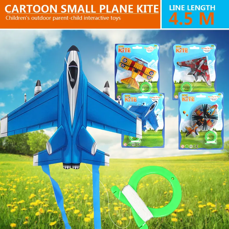 

Kids Kite Aircraft Kite Empty Spaces Beginning Ability Convenient Beautiful Outdoor Children Toy Small Multicolor Plastic