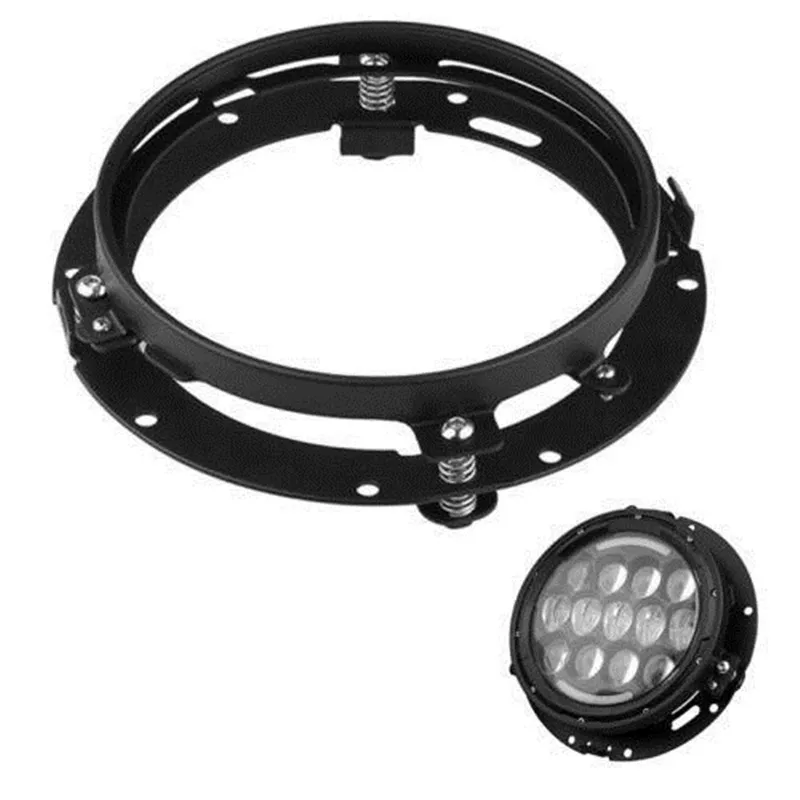

7 INCH Round LED Headlight Mounting Bracket Ring Adapter for 07-16 Jeep Wrangler JK Harley Motorcycle