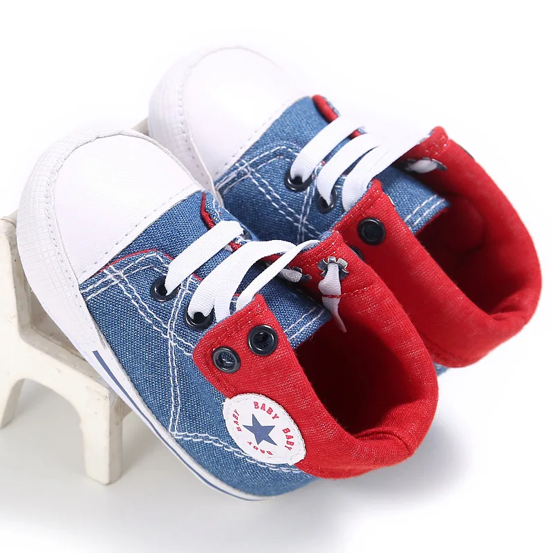 Детская обувь для малышей, нескользящая парусиновая Спортивная весенне-Осенняя обувь для новорожденных мальчиков и девочек, первые ходунки, мягкая детская подошва, кроссовки