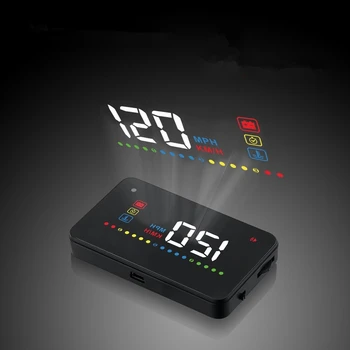 

Car Styling Electronics Accessories Universal HUD Head Up Display Speed Display High-definition Digital Projection Easy Install