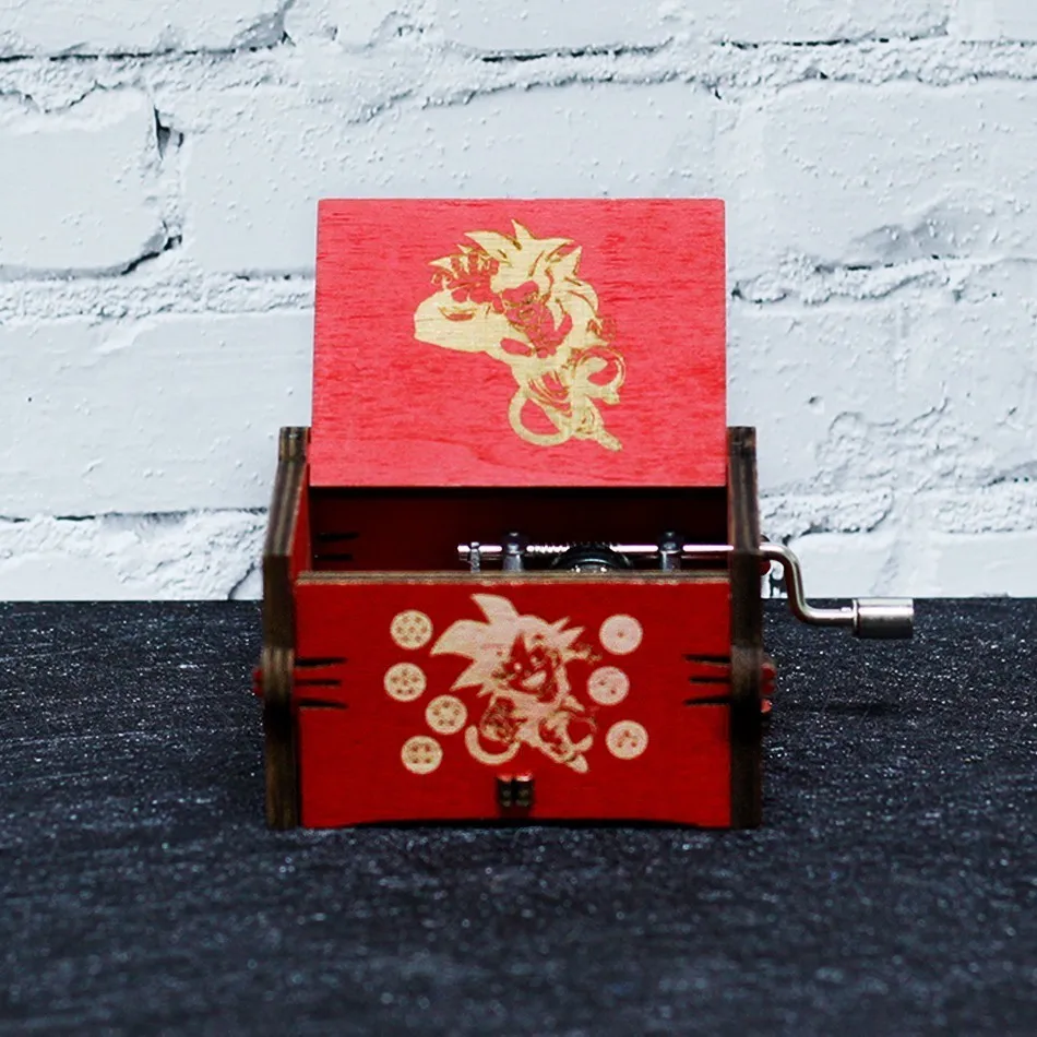 

2019 New Red Dragon Ball Game Of Thrones Beauty And The Beast star wars Moon Rive Wooden Music Box Star Wars Christmas Gift