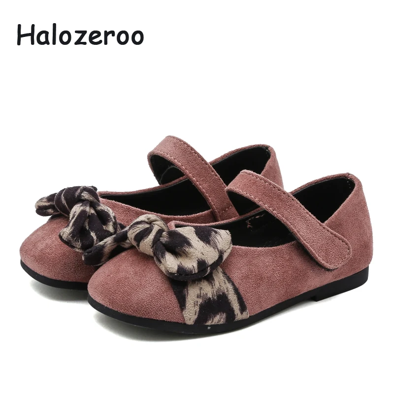 

New Spring Baby Girls Leopard Shoes Children Bow Flats Toddler Fashion Shoes Brand Princess Shoe Black Soft Mary Jane Sweet 2019