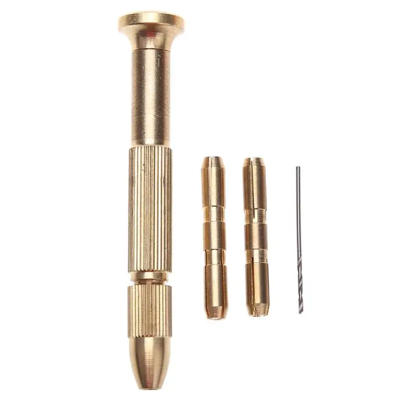 Mini Copper Copper Handle Twist Drill Bit Copper Hand Drill Set with 3