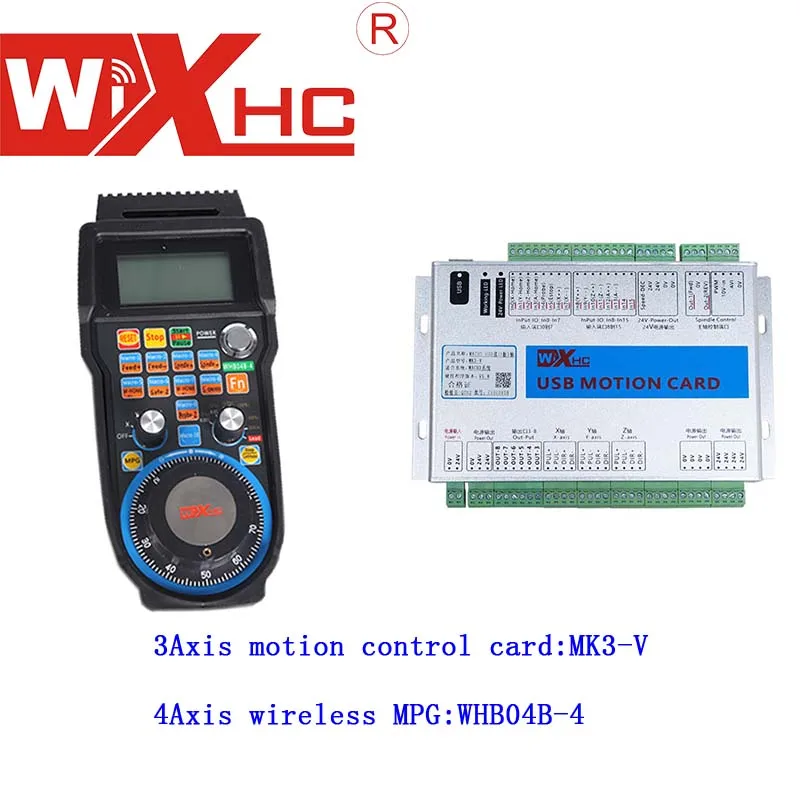 

100% sales!!! mach3 breakout board cnc controller motion control card and wireless MPG pendant with USB interface
