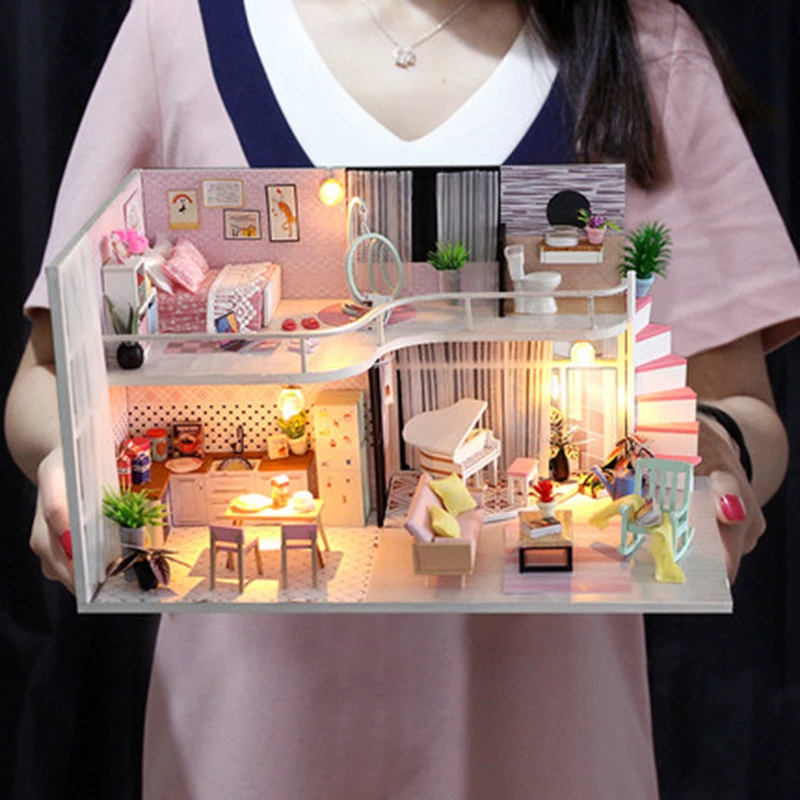 Aliexpress.com : Buy Doll House Miniature With Furnitures Diy Dollhouse