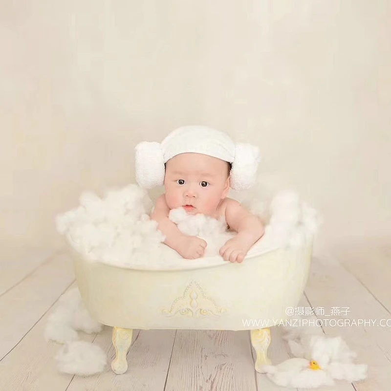 newborn Photography Props Iron Shower Bathtub photo shooting bathtub prop creative lovely newborn baby and girl
