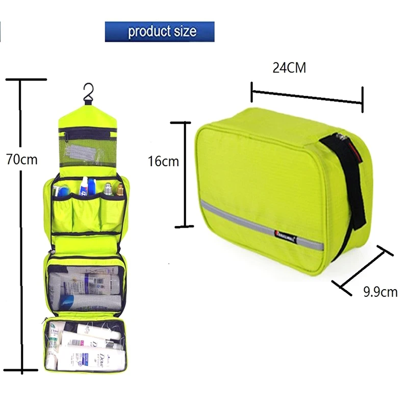 Водонепроницаемая многофункциональная компактная подвесная косметичка, дорожная сумка для туалетных принадлежностей, косметичка, органайзер для косметики
