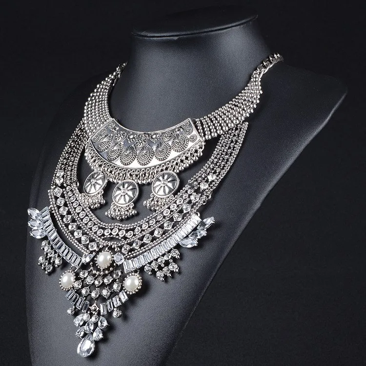 PPG& PGG винтажное массивное женское Макси стильное Кристальное колье нагрудный воротник ожерелья подвески ювелирные изделия
