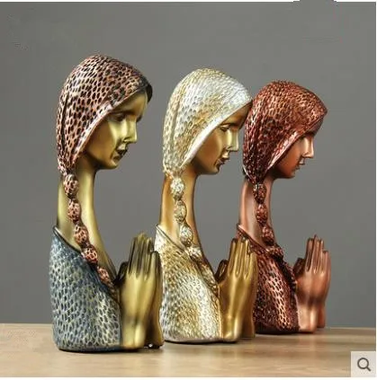 

Praying girl, European creative home accessories, resin decorative figure ornaments,