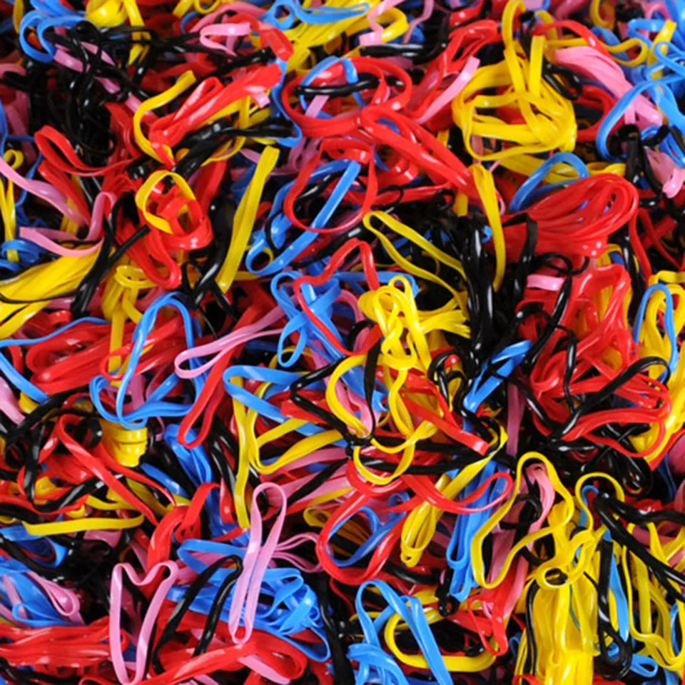 

Women 200pcs Rope Ponytail Holder Elastic Hair Bands Ties Braids Plaits Rubber Hair Band Girls Haar Accessories