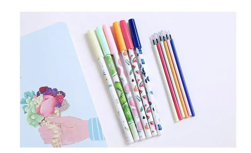 Coloffice Creative Stationery gel pen set with Bookmark Neutral pen Student Korea Small Cute Multifunction 0.5mm Black pen gifts