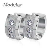 Новинка, модные серебряные серьги из нержавеющей стали 316L, маленькие серьги для женщин, CZ камень, женские серьги-гвоздики, опт