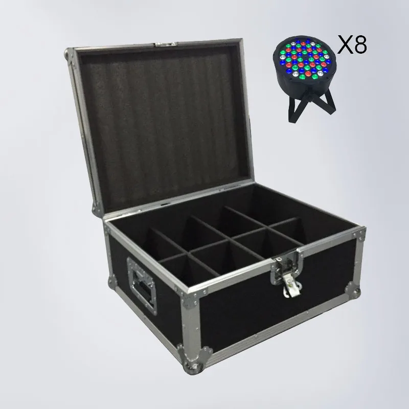 

FlightCase With 6/8/10/12/16pcs LED Flat Par 54x3W RGBW Lighting Strobe DMX DJ Wash Disco Professional Stage Lights