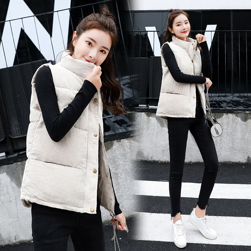 

Cheap wholesale 2018 new autumn winter Hot selling women's fashion casual female nice warm Vest Outerwear G159