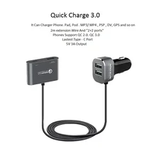 

NILLKIN Quick Charge 3.0 Multi - function car charger Fast Car Charger Adapter Powershare 3 USB 1 TYPE C port In Stock