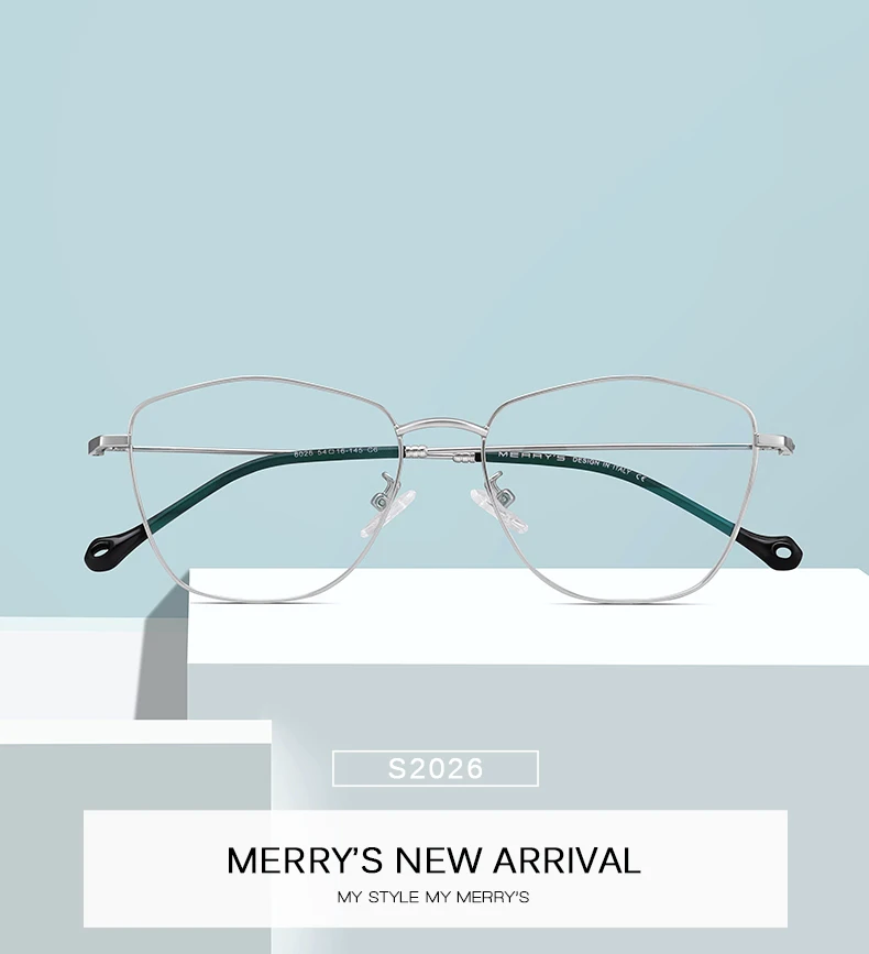 Мужские и женские очки по рецепту MERRYS, универсальные дизайнерские очки в трендовой оправе для коррекции зрения при близорукости, S2026