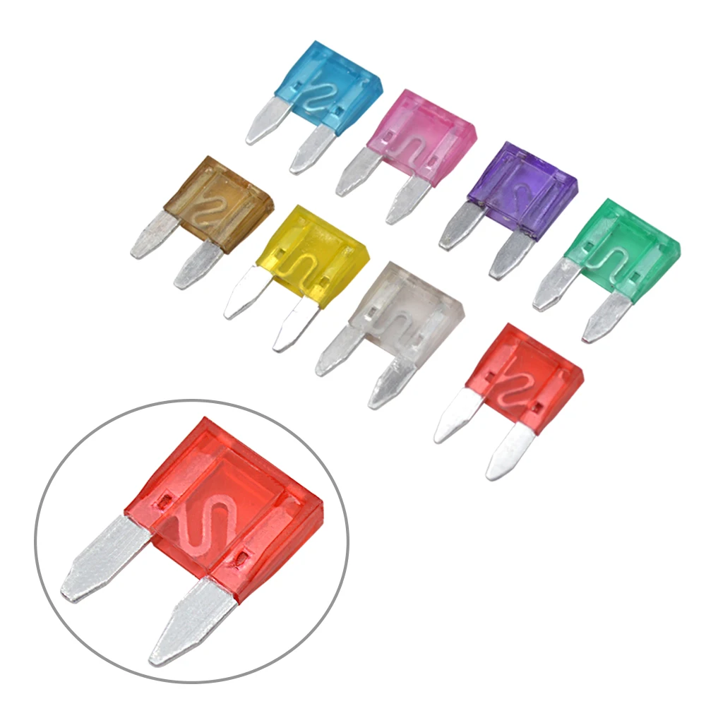 50 pcs Blade Car Mini Fuses Adapter Micro 5A 10A 15A 20A 30A Clip