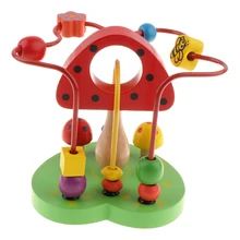 Мини Деревянный Пальчиковый лабиринт игрушка для малышей раннего развития образование детские горки бусины игрушки игра для детей