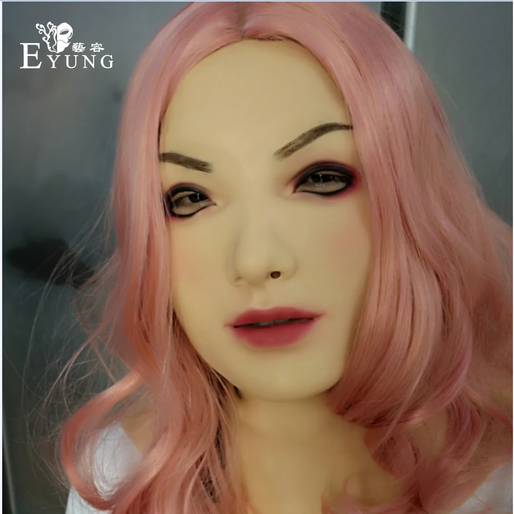 

EYUNG2019 new female mask Betris Angel Mask Silicone female mask Highly realistic With neck for crossdresser shemale Drag queen