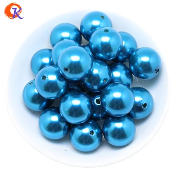 

A18 Cordial Design 100pcs/lot Fashion 20mm High Quality Deep Blue ABS Pearl Beads Chunky Bead For Handmade Necklace CDWB-515008