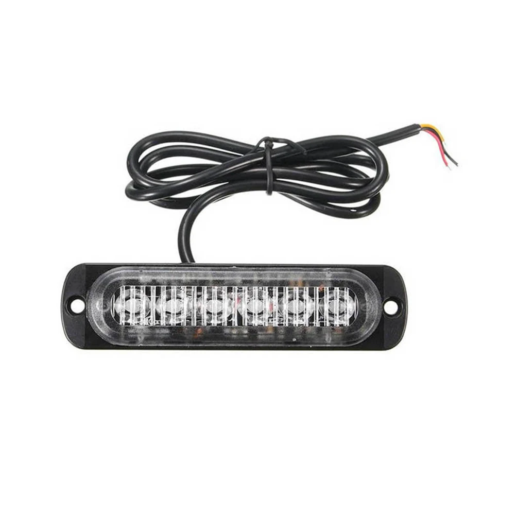 18W 12-24V 6 светодиодов мерцающий светильник 18 режимов ультра-тонкий аварийного флэш
