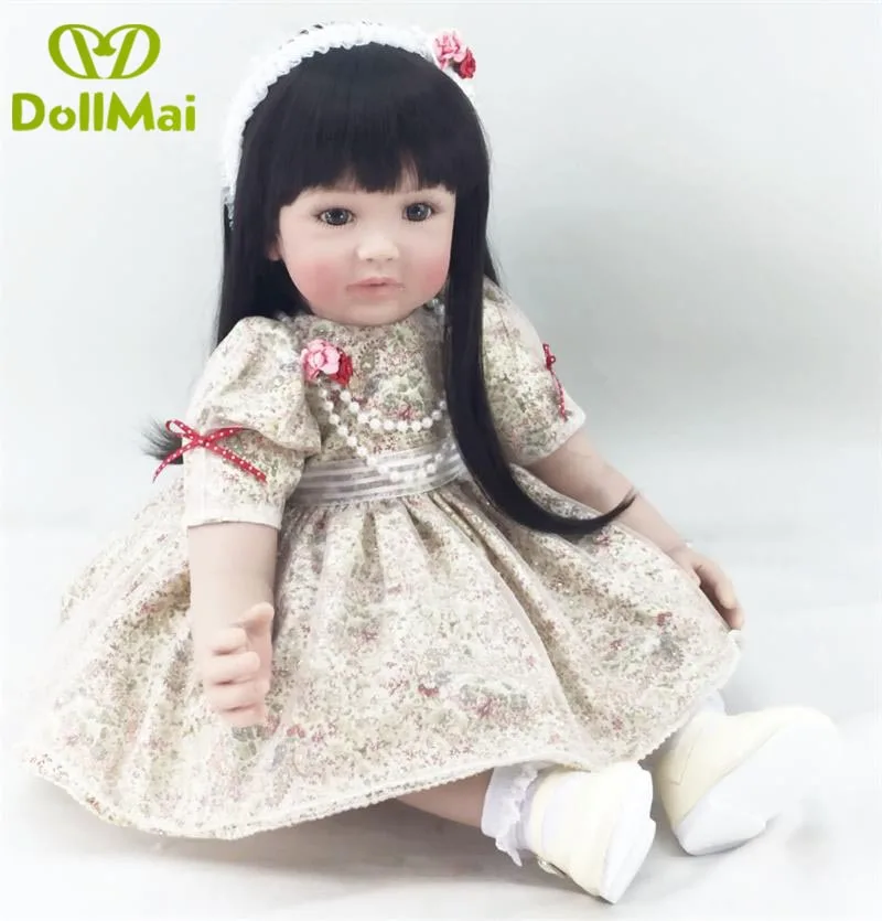

24" 60cm vinyl Silicone Reborn Baby Doll Toys For kids gift Toddler Princess Girl baby alive Dolls bebe bonecas brinquedos
