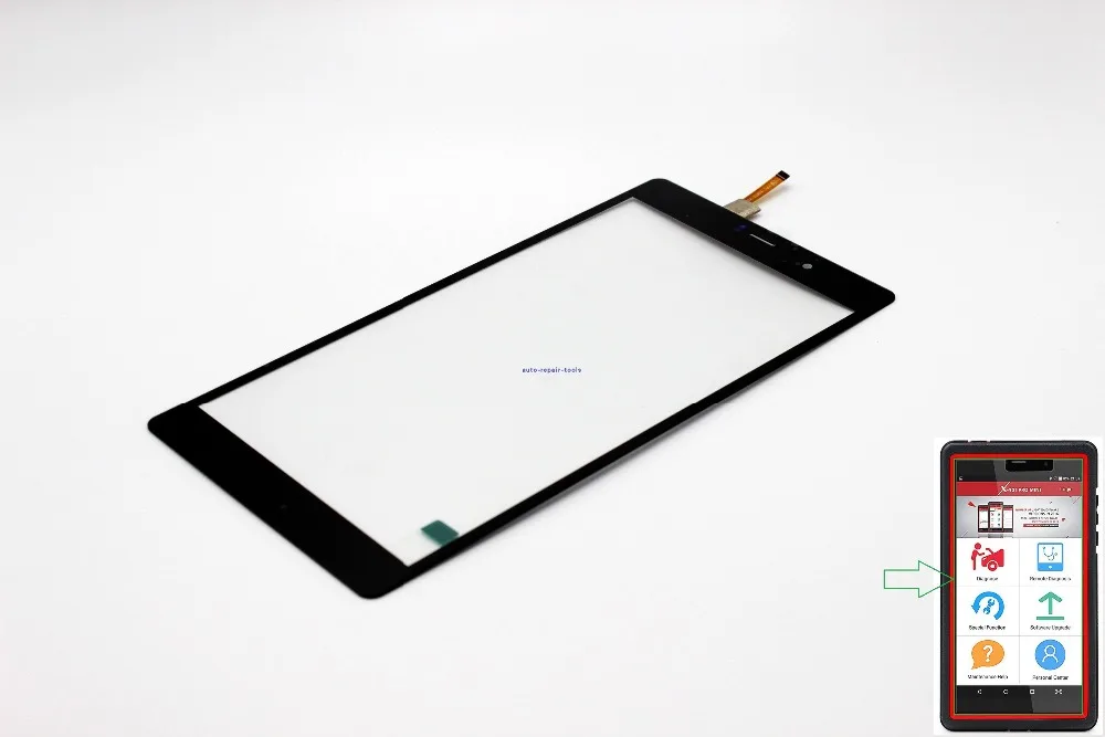 100% Originale Yuanzheng X431 Pro Mini Touch Screen Touch Panel Display Display Lcd Mini Professionisti