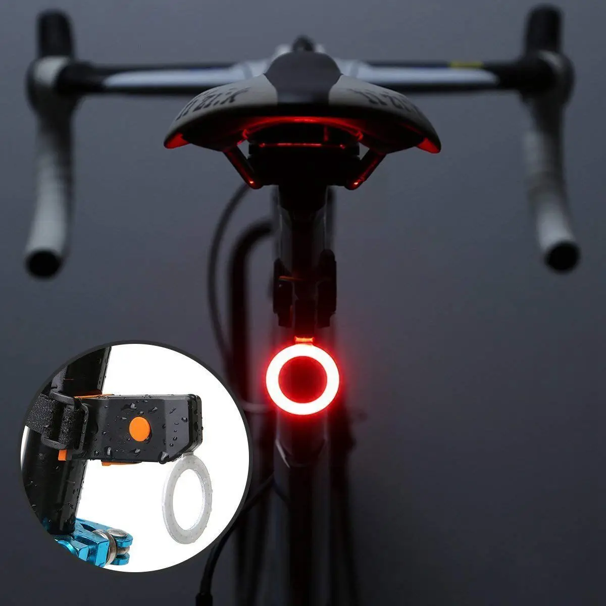 Discount Rear Bike Light USB Rechargeable 70 Lumen LED Bicycle Red Taillight with Different Shapes 5 Modes Super Bright 300mAh Fits on 8